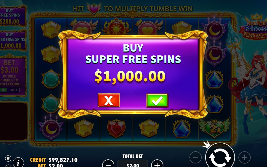 Super Free Spins i lila med TO MULTIPLY TUMBLE WIN